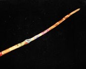 Natural Walnut Wand - Hand Painted Chakra Symbols with crystal point