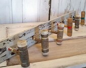 Being held reserved Wood coat rack retro re-purposed croquet mallet wooden wall decor handmade wall hooks Anita Spero