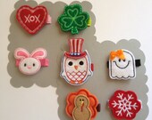 Holiday Collection Gift Set Hair Clips- Baby Clip,Toddler Clip, Newborn Clip,