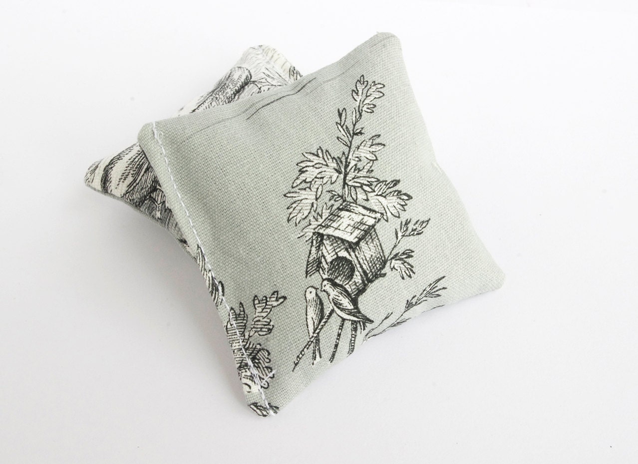 Lavender Sachet French Pillow Farmhouse Grey toile