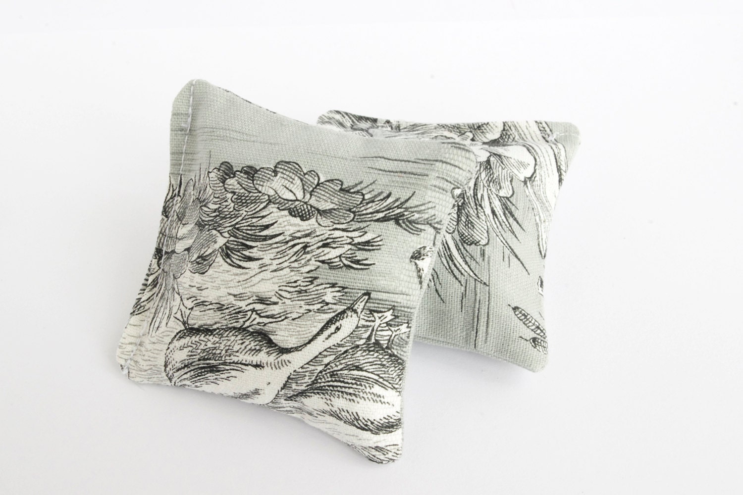Lavender Sachet French Pillow Farmhouse Grey toile