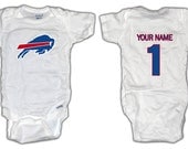 Football Buffalo Bills ONESIE with custom name. Baby/Toddler sizes.