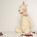 Bear Clown Collar  Pink Hat  - Happy Birthday Gift - Cotton Stuffed Toy