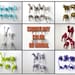 MIX SET of 20 animal magnet pieces - Baby Shower favor - You pick color and animals