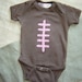 Custom Girl Football Onesie with Pink Laces