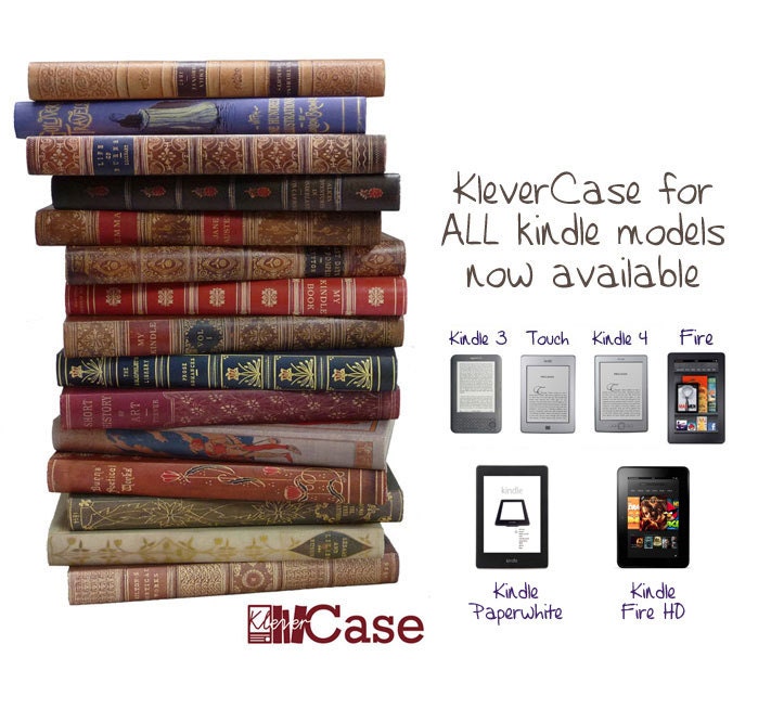 Personalised Kindle Cover, KleverCase for Kindle 3 (keyboard), Kindle 4 6", Touch, Fire (Non-HD), Fire HD 7" & Paperwhite - UK Hand made