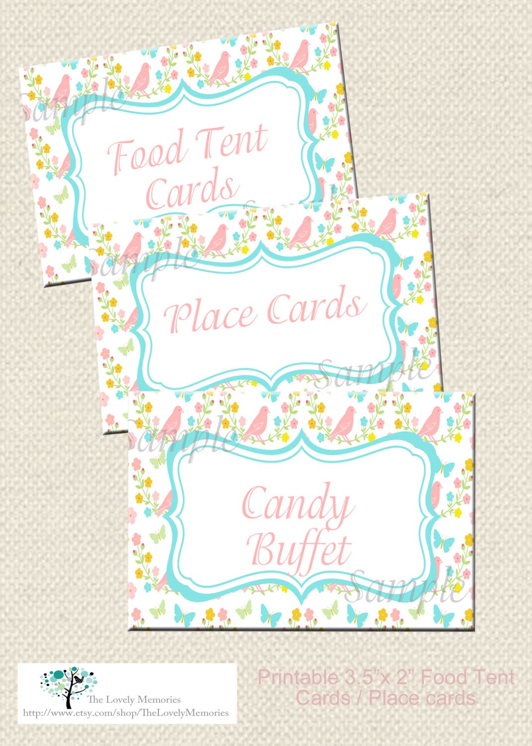 Food Tent Cards