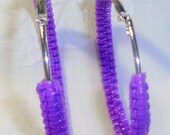 HELLOBERRY Inspired Purple Hoop Earrings