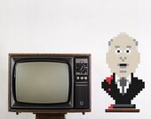 Alfred Hitchcock Wall Decal - Puxxle - The Pixel Puzzle