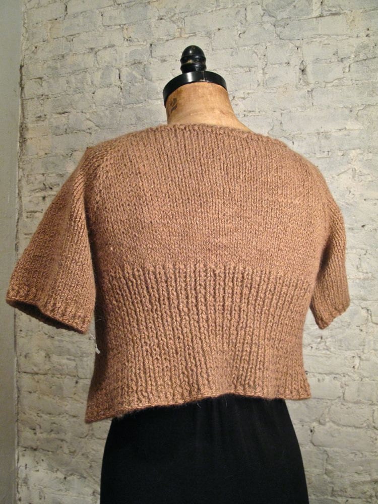 50s Hand Made Cashmere or Wool Shrug Sweater