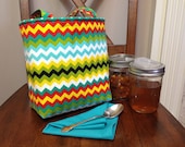 Jars to Go Bag - chevron mason jar lunch bag