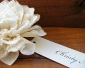 50 Bling Wedding Place Cards, Wedding Name Cards, Cream Place Cards, Bridal Shower Place Cards