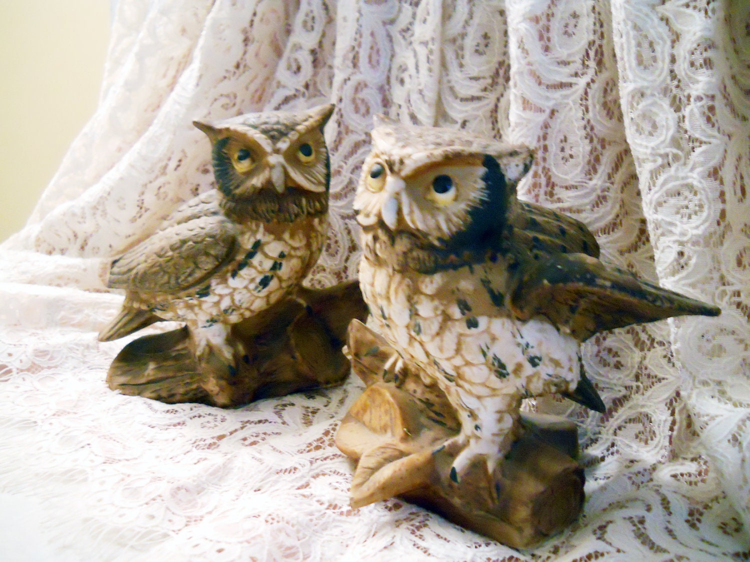 Vintage Set of Owl Figurines