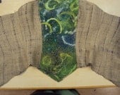 natural hessian and embroidered corset size small (fits 8-10)