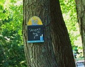 Wooden Outdoor House Number/Welcome Sign with Blackboard. CUSTOM MADE