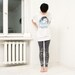 Cruising in the trolley- gray leggings with silver/ white print