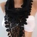 Black and Lace Scarf  Sexy Scarf