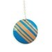 Geometric Necklace - Painted Wood Necklace - Round Pendant Necklace - Hand-painted Jewelry