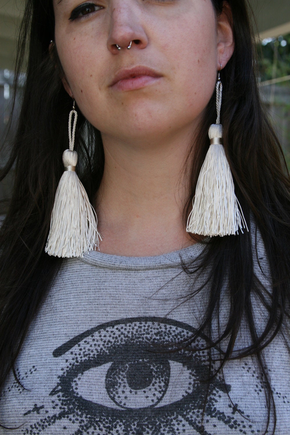 Ivory Tassle Earrings