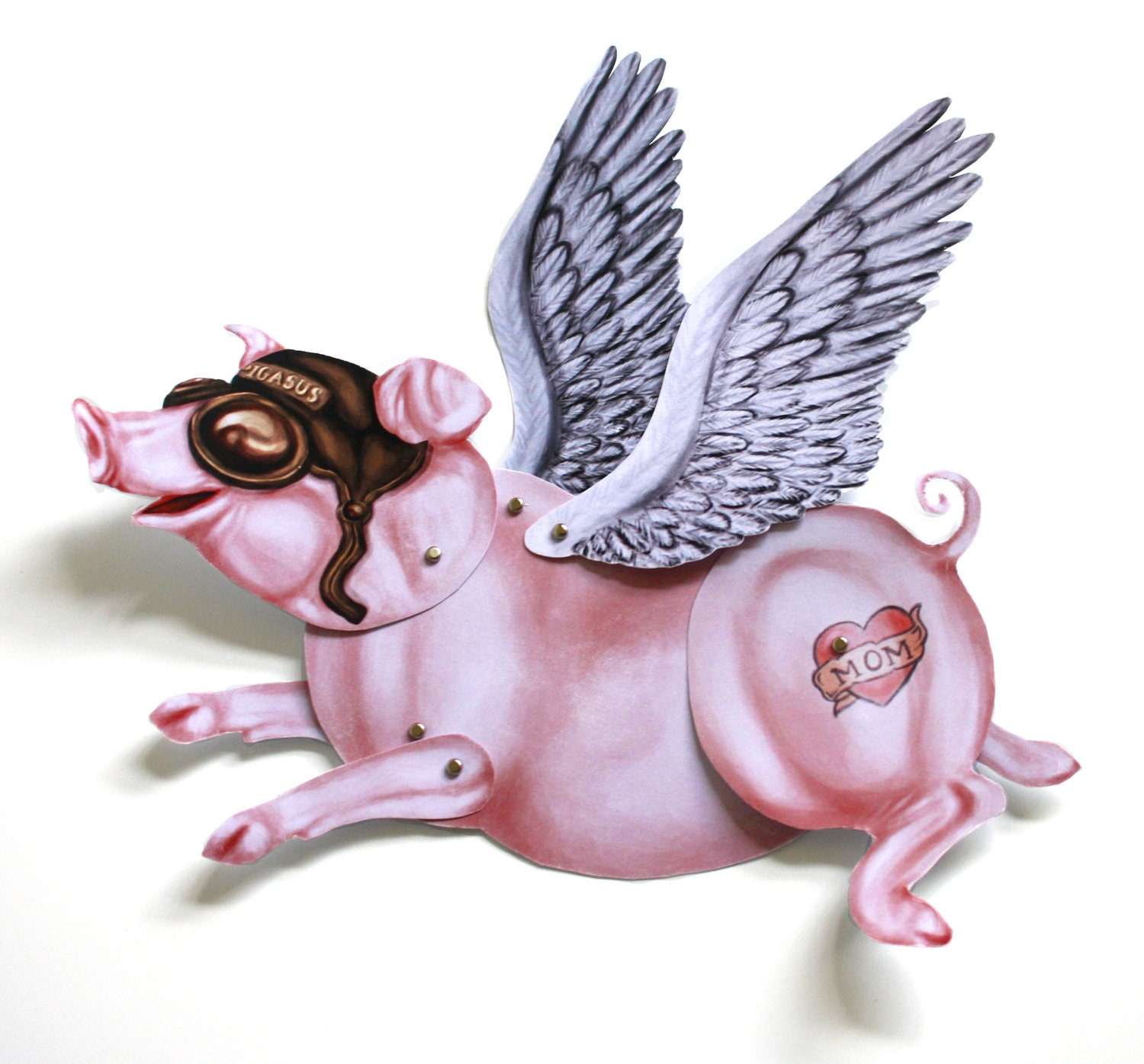 Pigasus - PDF printable paper puppet