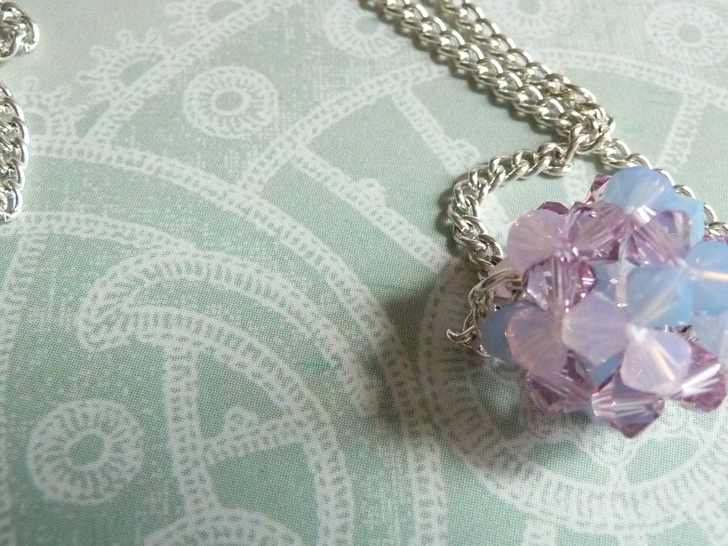 Swarovski Crystal Ball Necklace by vintagerust