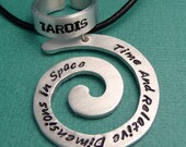 Doctor Who Inspired - Time And Relative Dimensions In Space -  A TARDIS Ring and Spiral Necklace Gift Set