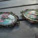 Vintage Pair of Made in Italy Oval Floral Pictures