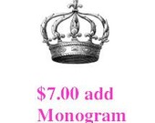 Add a Monogram, Bride, or Name to the front left of the robe