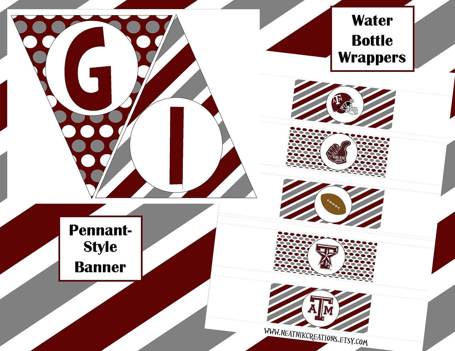 Texas A&M Aggie Printable Football Party Pack