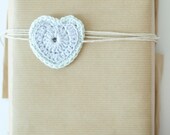 Crochet Hearts Applique - set of 8.