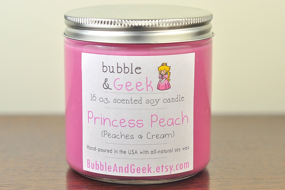 Princess Peaches & Cream Soy Candle - 16 oz. jar