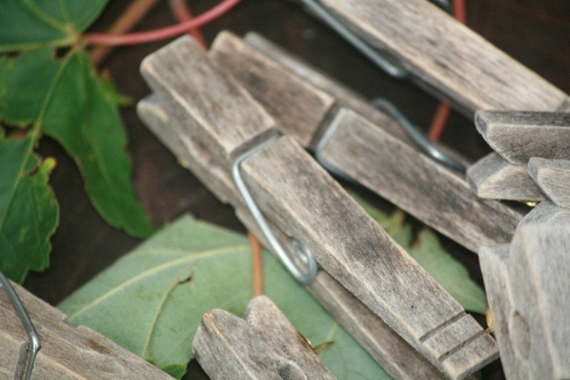 Thumbtacks Weathered Clothespin Thumb Tacks  Primitive Clothespin Thumbtacks Set of 12 Weathered Push Pins
