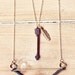 Bow and Arrow Tribal Feather Necklace - layered necklace set of 2
