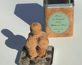 MATURE-Cork Figurine: Venus of the Vines  (tm) Deluxe Version with Cork-Wrapped Tin Case/Stand and Pebble Mosaic Lid