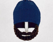 Beard Hat, Any Color Knit and Crochet Beanie, send size choice baby - adult