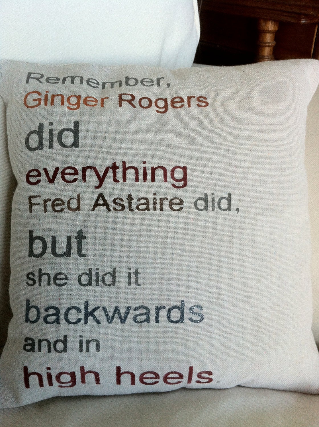 Ginger Rogers & Fred Astaire Pillow-  Home Kids Room Decor