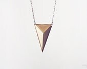 pyramid triangle necklace - geometric jewelry