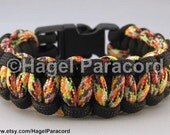 Overkill with Black trim cobra weave paracord bracelet