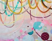 I Know I'm About Cause I Dream, 2012. Original acrylic & gouache on canvas painting.