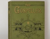 Old "The Gospeller" Book Christian Religious Biblical Art Deco Style Black & White bible images published in 1892 Vol XXV Bible Victorian