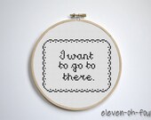 I Want To Go To There Cross Stitch Pattern PDF
