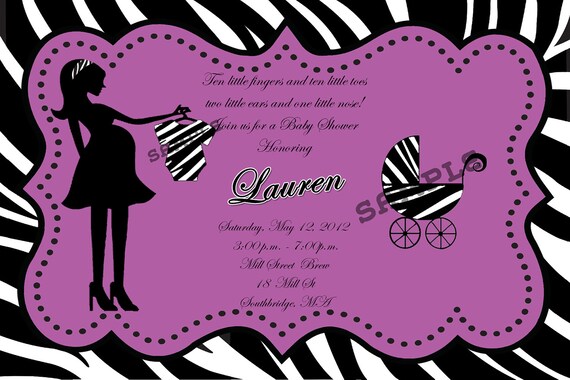 Animal Print baby shower invitation