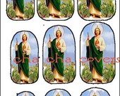 San Judas St Jude Saint of Lost Causes Nurses Nail Decals
