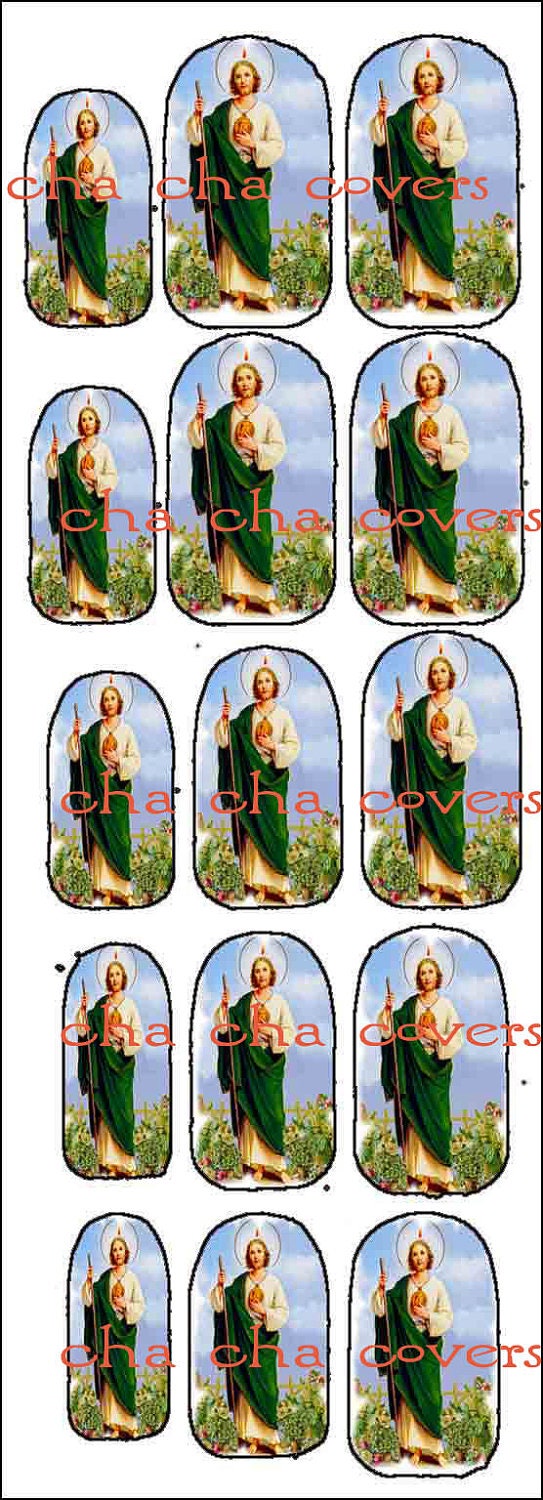 San Judas St Jude Saint of Lost Causes Nurses Nail Decals