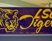 LSU Tigers, Custom wood sign, LSU Tigers, Geaux Tigers, Football