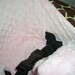 Bumbo seat slip cover, with my Original design of covered seat belt slots Zebra and hot pink minky