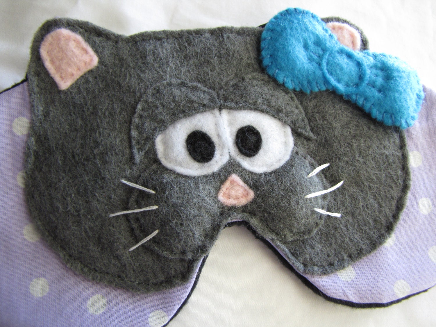 Cat face sleep mask adjustable eye mask