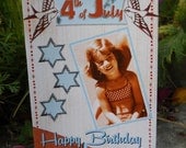 Retro 4th of July Personalized Gift Bag / Party Favor Bag (not typical colors)
