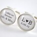 Wedding cufflinks Today we become Mr & Mrs Wedding day keepsake gift for the groom