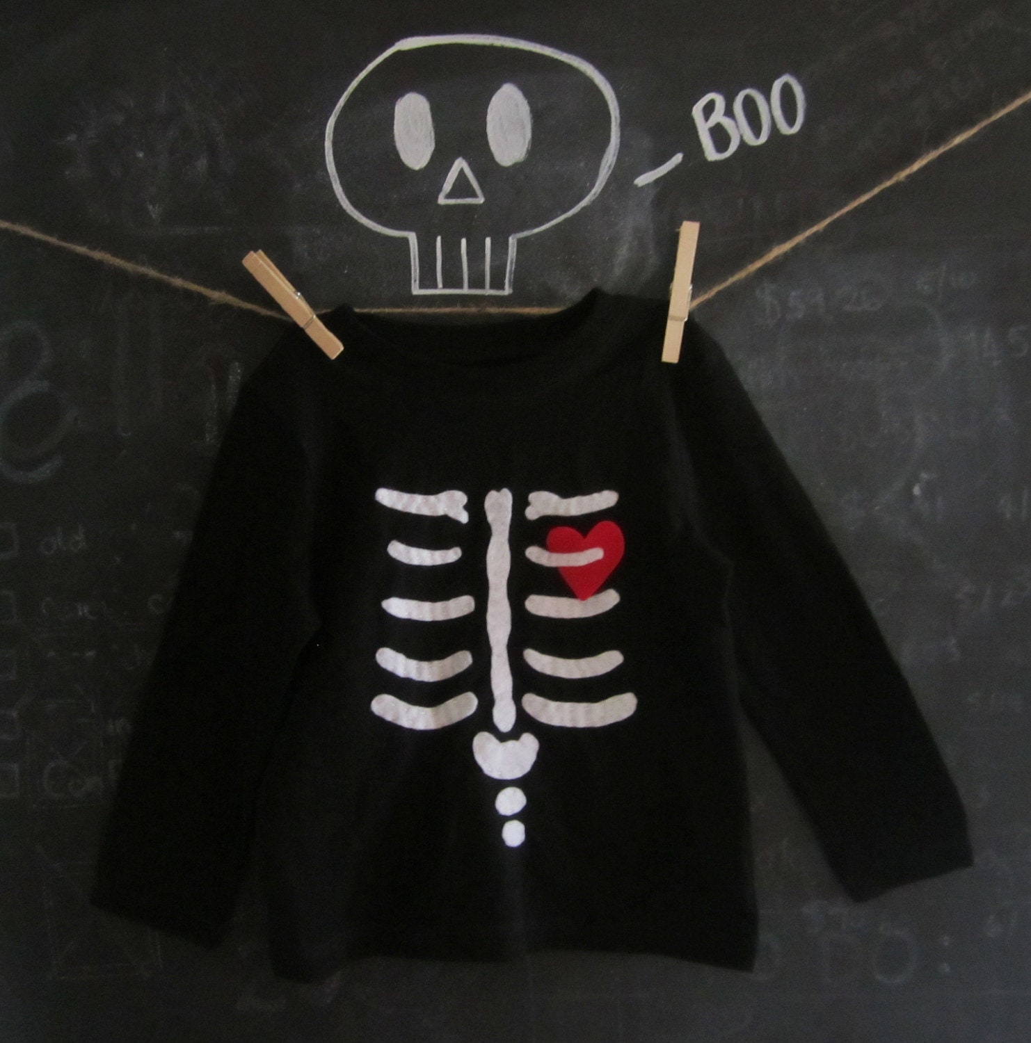 Halloween Skeleton Toddler Shirt - BOY